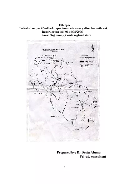 Ethiopia Technical support feedback report on acute watery diarrhea ou