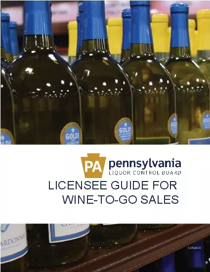 LICENSEE GUIDE FOR WINE