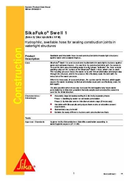 System Product Data Sheet  Edition 07062011