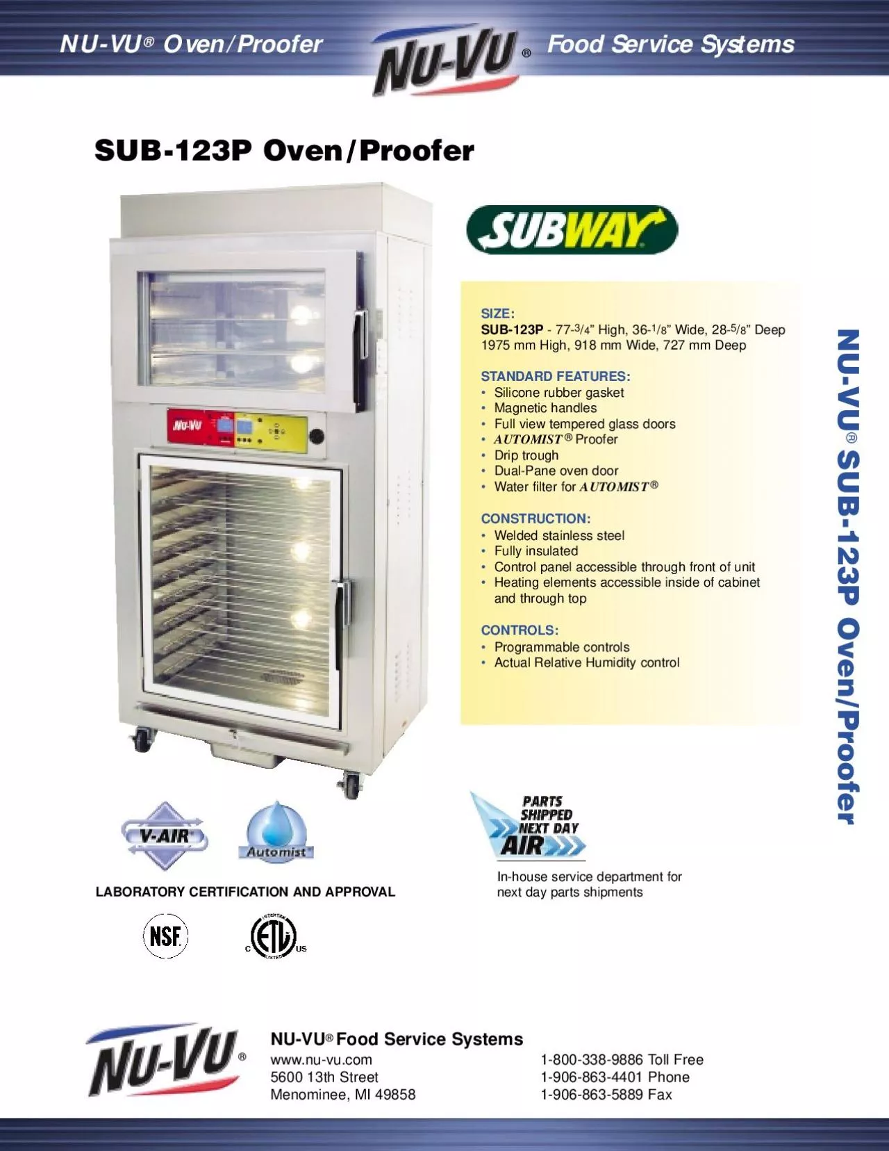 PDF-Food Service SystemsOvenProofer