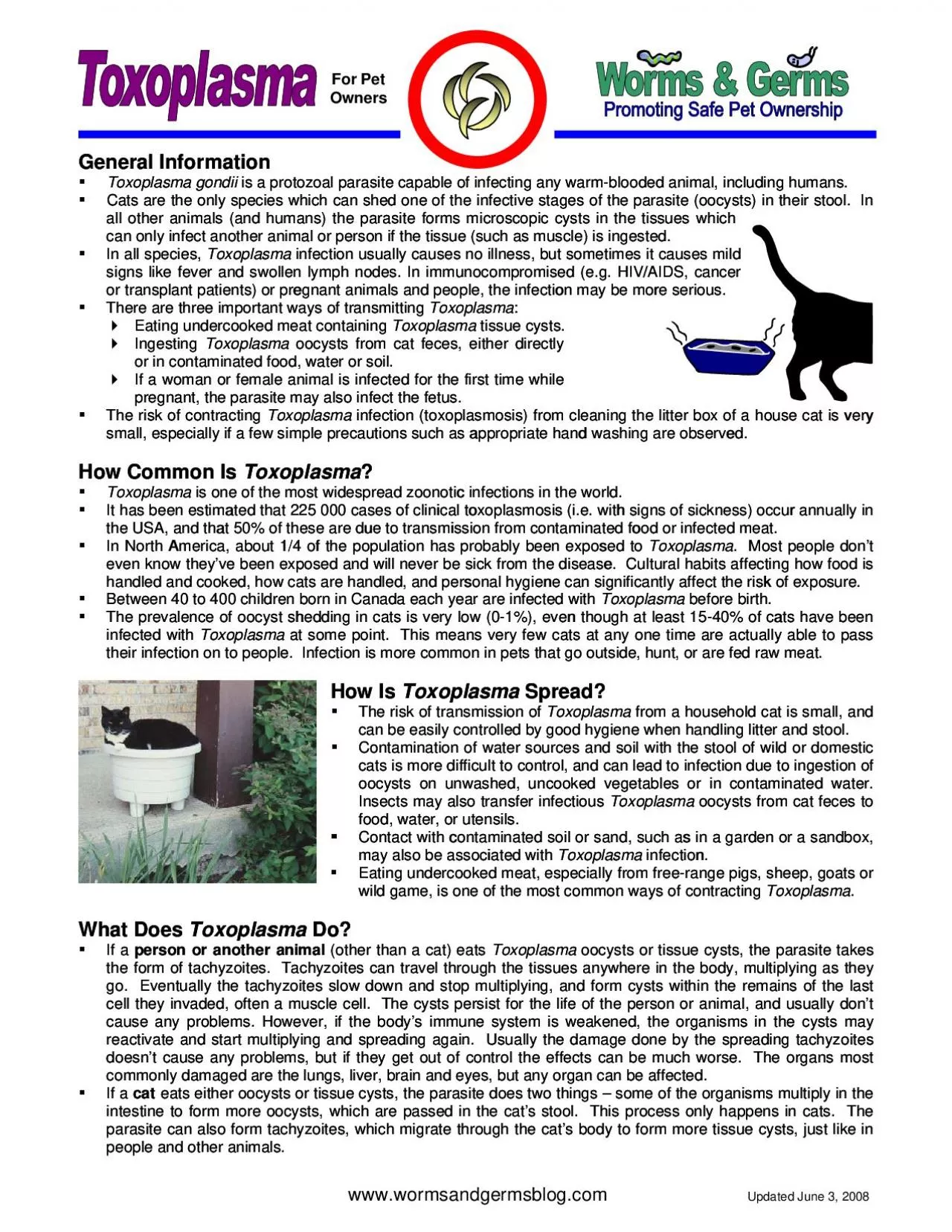 PDF-Toxoplasma gondii is a protozoal parasite capable of infecting any war