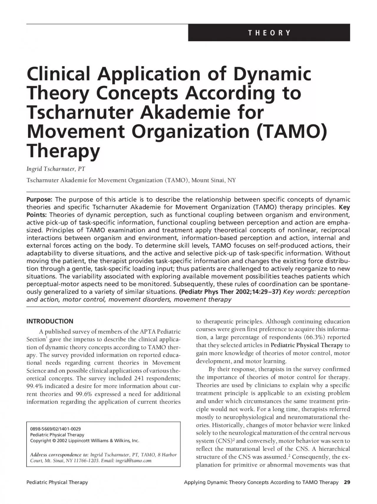 PDF-clinicalworkofthisauthorDynamictheoriesacknowledgethatbiologicalsyste