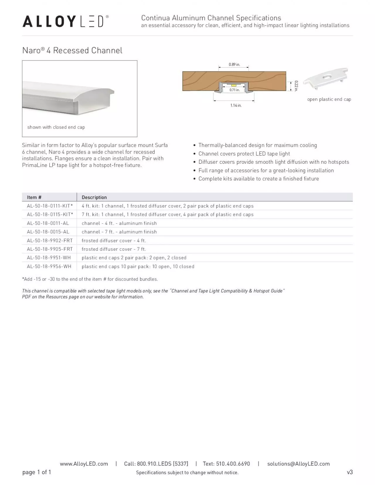 PDF-4 Recessed Channel