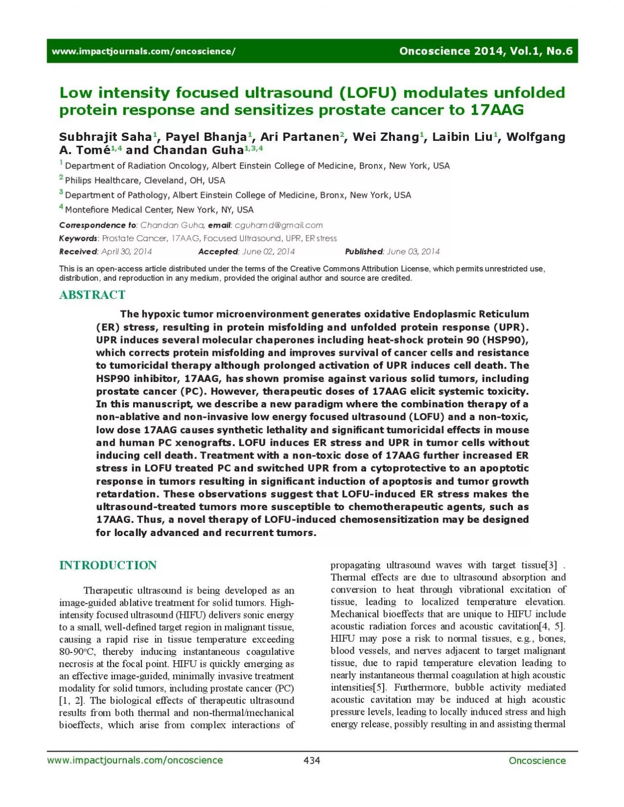 PDF-Low intensity focused ultrasound LOFU modulates unfolded