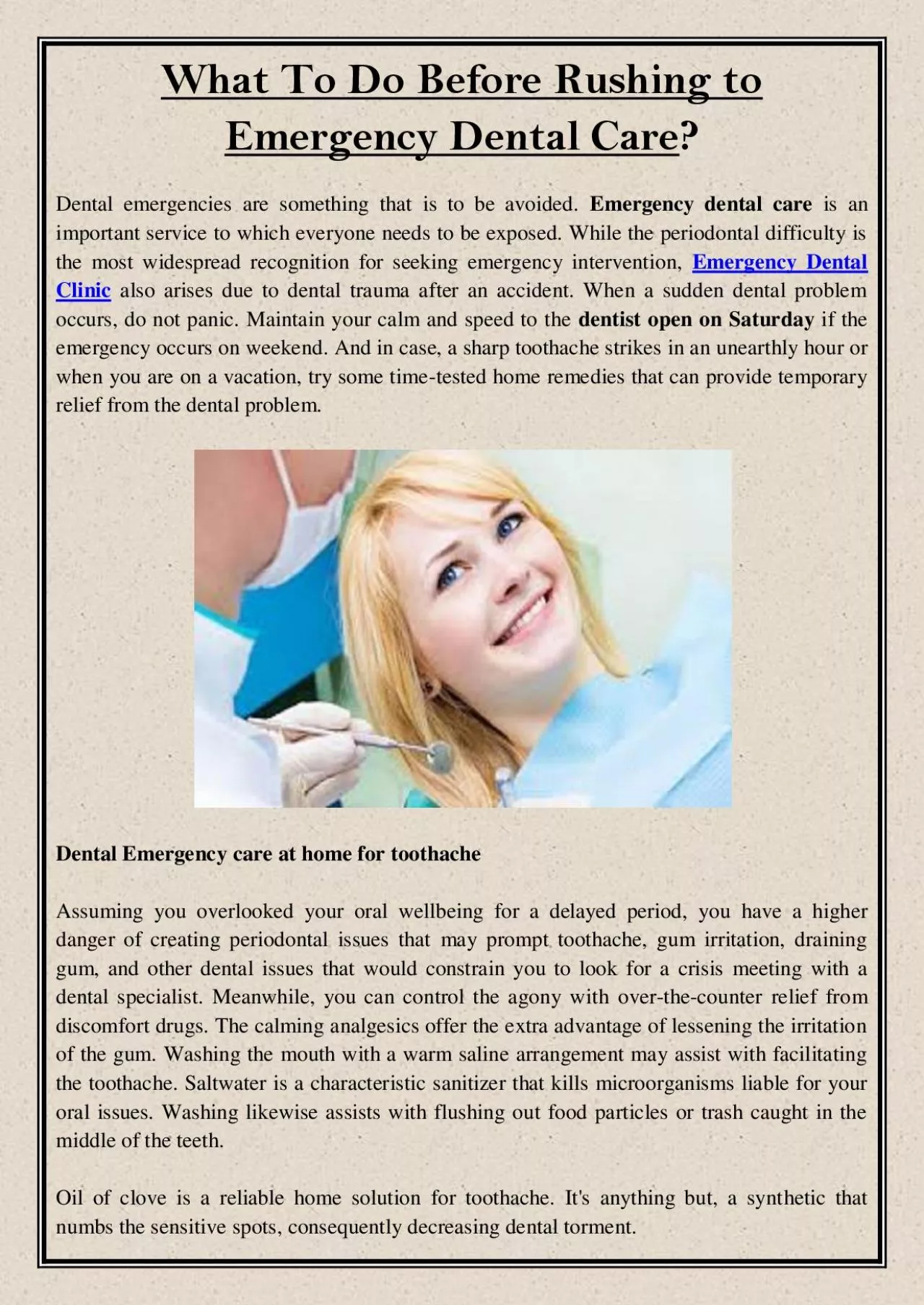 PDF-What To Do Before Rushing to Emergency Dental Care?