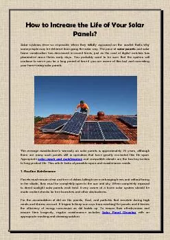 How to Increase the Life of Your Solar Panels?