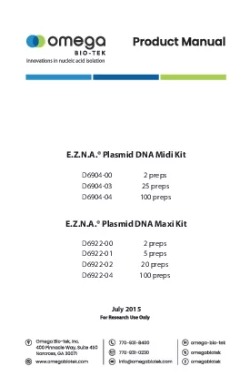 PDF-Plasmid DNA Midi Kit