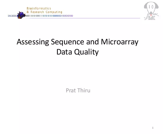 Assessing Sequence and Microarray