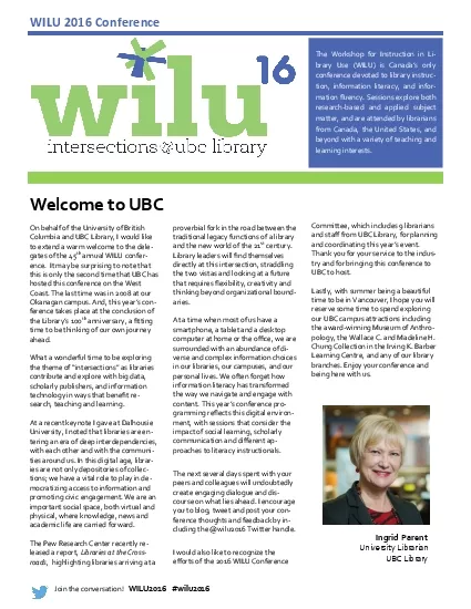 WILU 2016 Conference