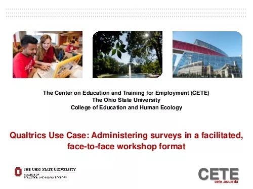 The Center on Education and Training for Employment CETEThe Ohio State