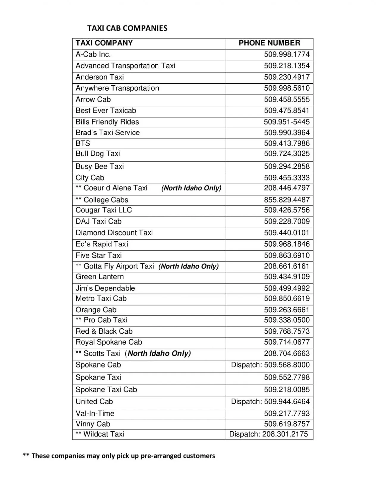 PDF-TAXI CAB COMPANIES