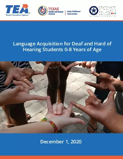 Language Acquisition for Deaf and Hard of Hearing Students 08 Years o