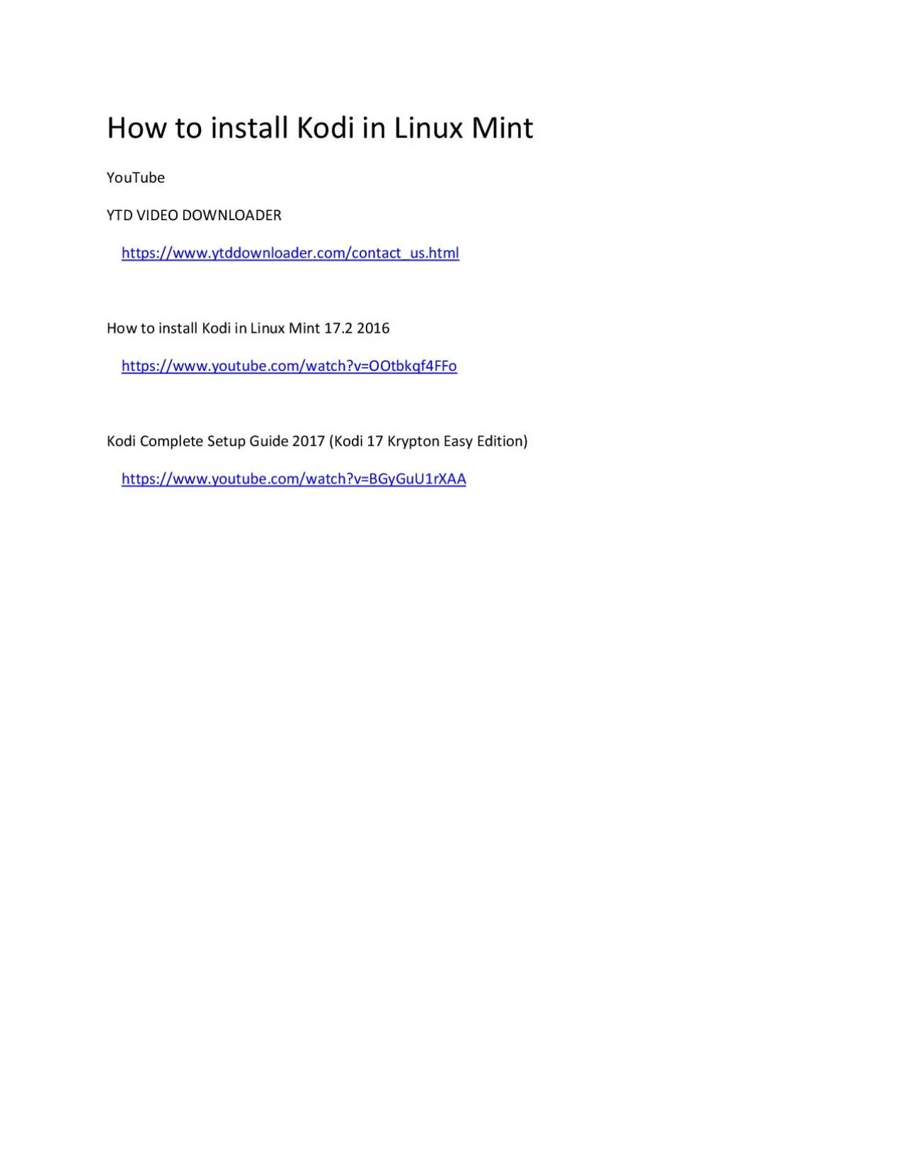 PDF-How to install Kodi in Linux Mint