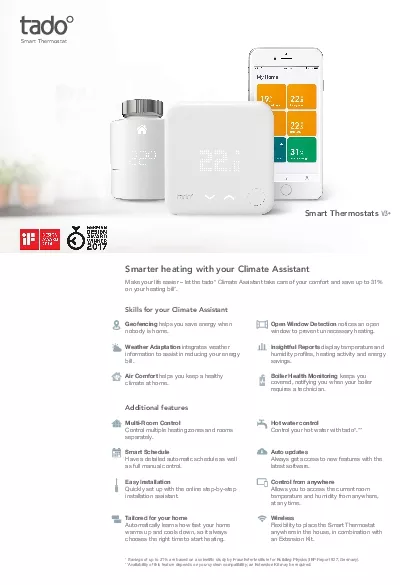 Make your life easier 150 let the tado Climate Assistant take care of