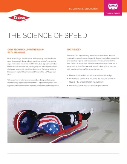 THE SCIENCE OF SPEED