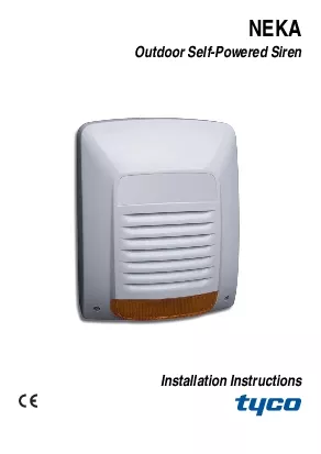 NEKAOutdoor SelfPowered SirenInstallation Instructions