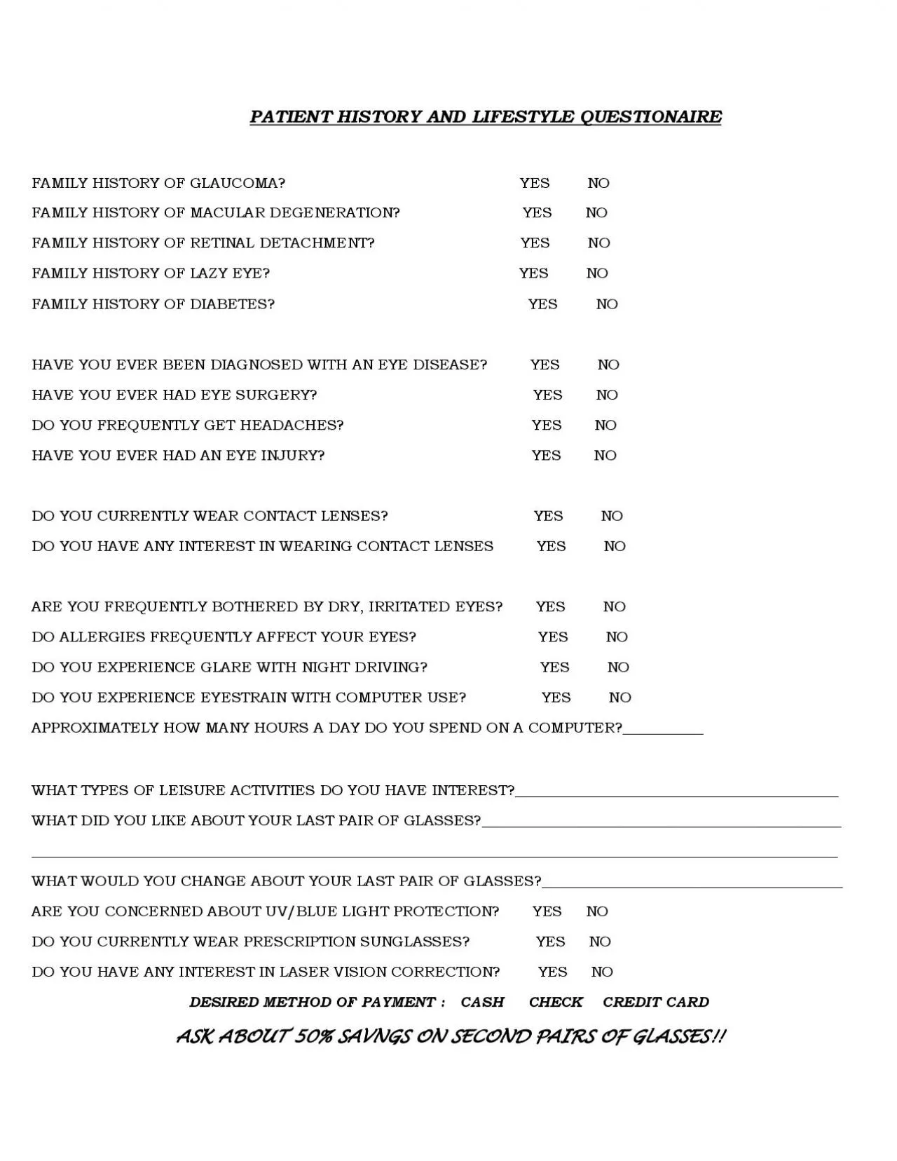 PDF-PATIENT HISTORY AND LIFESTYLE QUESTIONAIRE