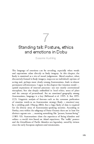 Standing tall Posture ethics andemotions in DobuSusanne Kuehling31e la