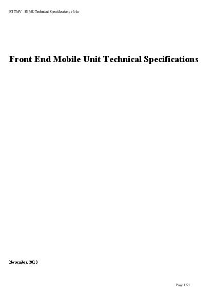 RTTMV  FEMU Technical Specifications v34a