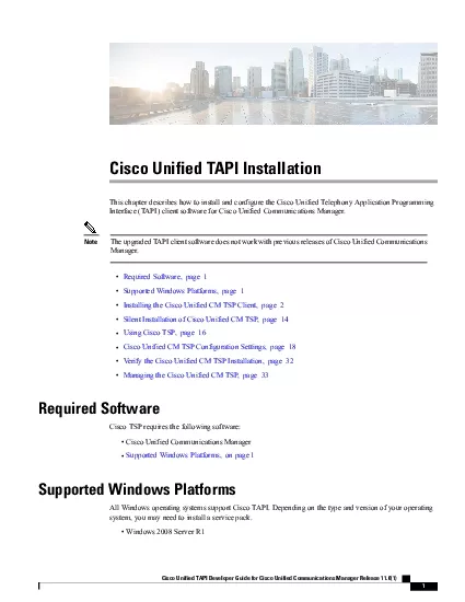 Cisco Unified TAPI Installation070K0L0V0F0K0D0S0W0H0U0G0H0V0F0U0L0E0H0