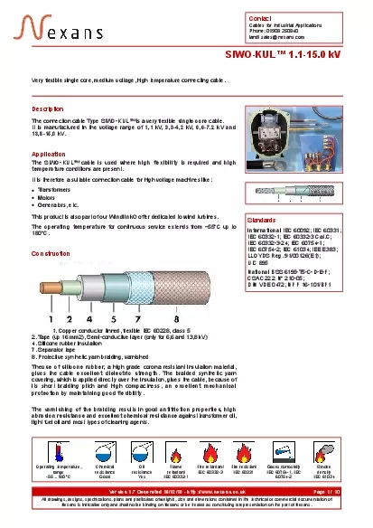 PDF-ContactCables for Industrial ApplicationsPhone 01908 250840iandisalesn