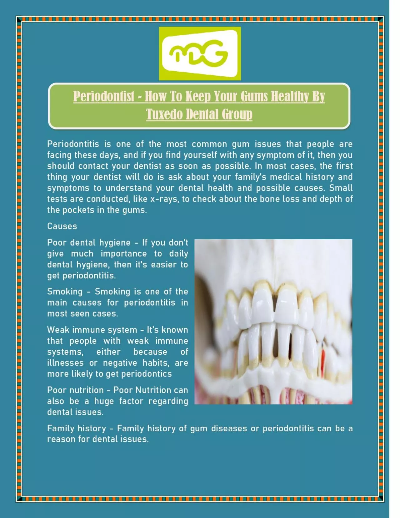 PDF-Periodontist - How To Keep Your Gums Healthy By Tuxedo Dental Group