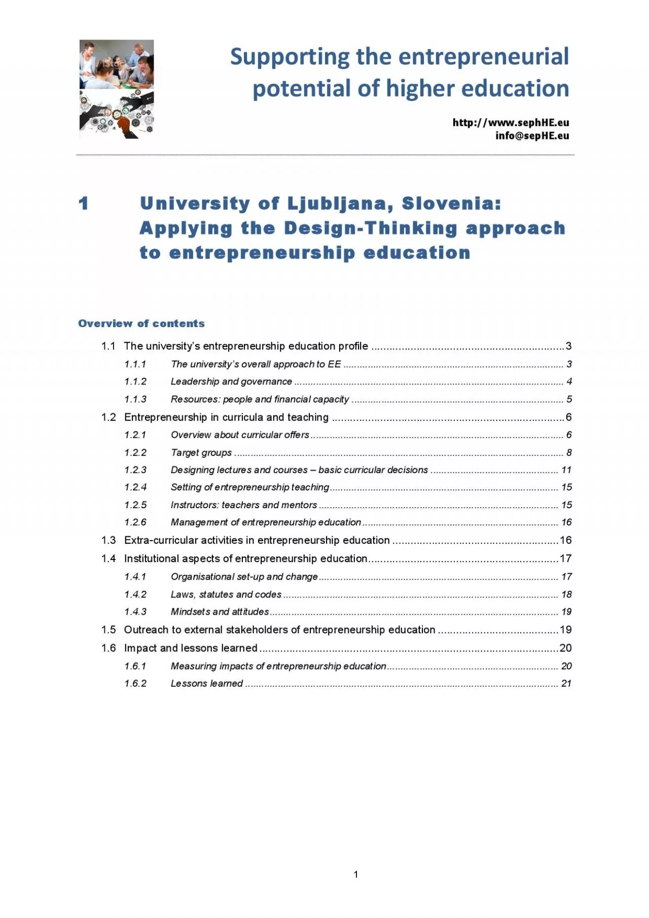 PDF-mplementation and experiences at the University of Ljubljana Case con