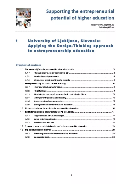 mplementation and experiences at the University of Ljubljana  Case con