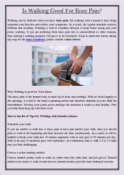 Is Walking Good For Knee Pain?