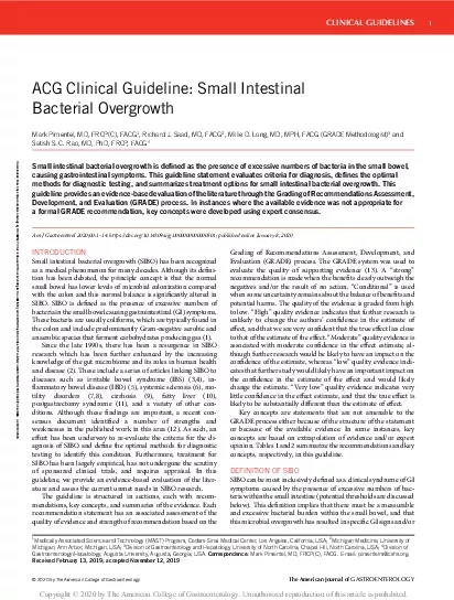 ACGClinicalGuidelineSmallIntestinalBacterialOvergrowthMarkPimentelMDFR