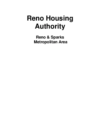 Reno Housing Authority    Reno  Sparks  Metropolitan Area