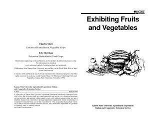Exhibiting Fruits and Vegetables Charles Marr Extensio