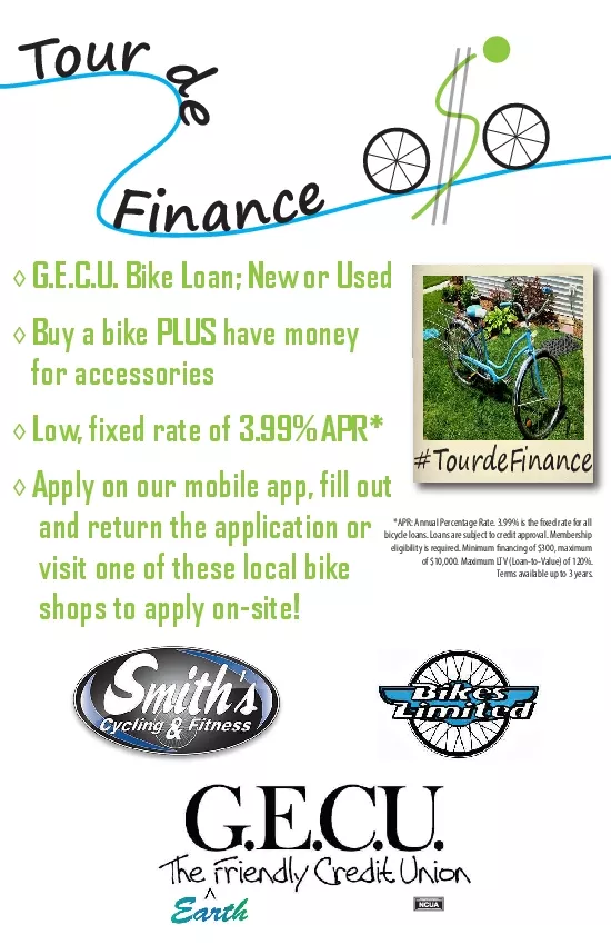 APR Annual Percentage Rate 399 is the 31xed rate for all bicycle loans