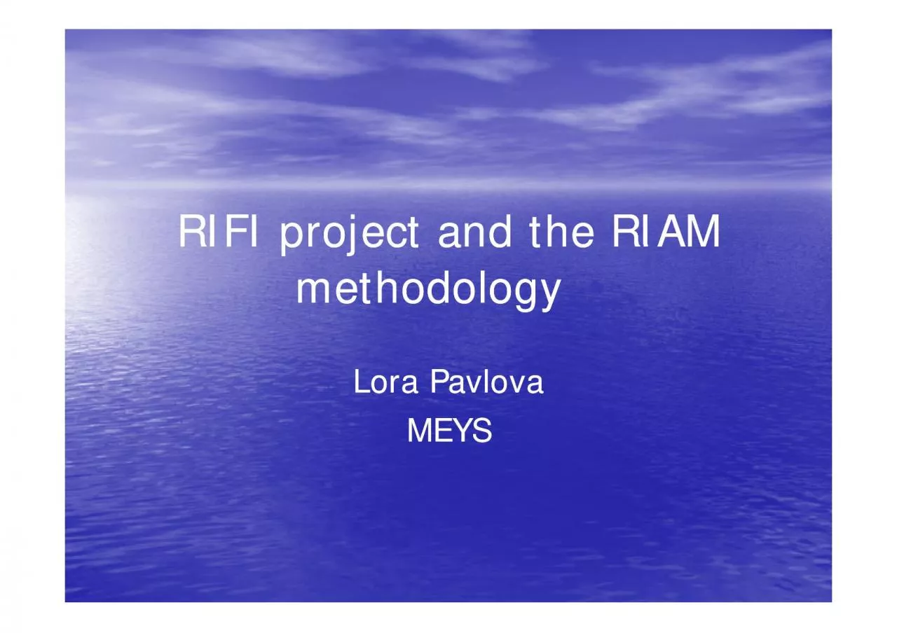 PDF-RIFIprojectandtheRIAMRIFIprojectandtheRIAM