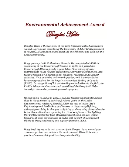 EnvironmentalAchievement Award