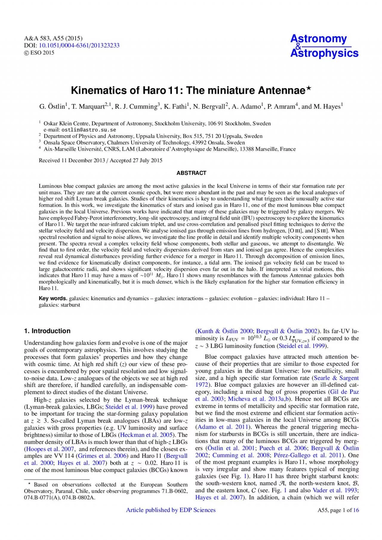 PDF-GstlinetalKinematicsofHaro11TheminiatureAntennae