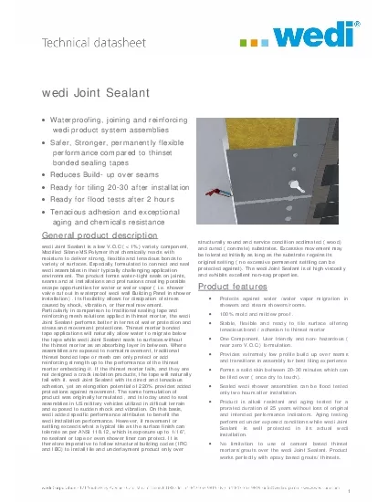 wedi Joint Sealant Waterproofing joining and reinforcing wedi product