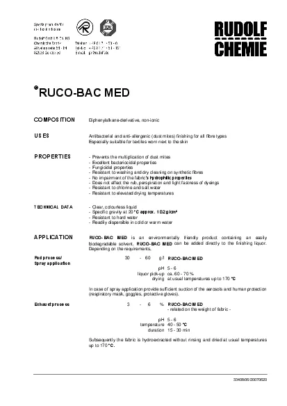 334080620070620  RUCOBAC MED COMPOSITION Diphenylalkanederivative