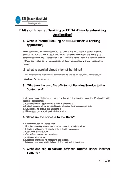 on Internet Banking or FEBA Finacle e