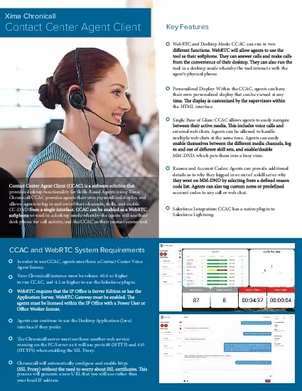 PDF-Contact Center Agent ClientXima Chronicall