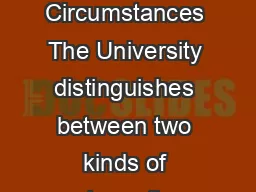 Criteria for Judging Validity of Claims of Extenuating Circumstances The University distinguishes