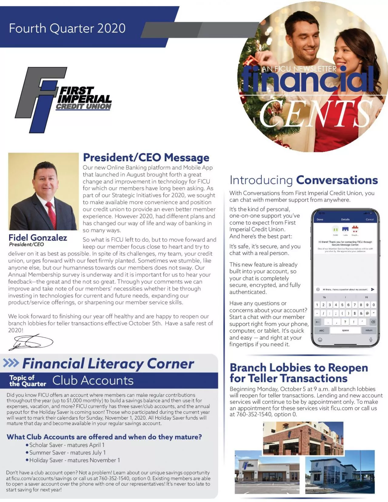 PDF-PresidentCEO MessagePresidentCEO MessageFidel GonzalezFidel Gonzalez