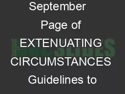 Extenuating Circumstances Guidance to Extenuating Circumstance Officer s September   Page