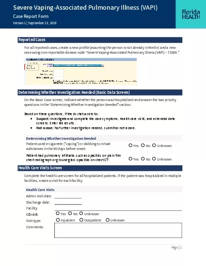 Case Report Form