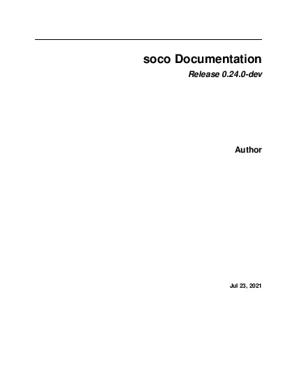 socoDocumentationRelease0240devAuthorJul232021