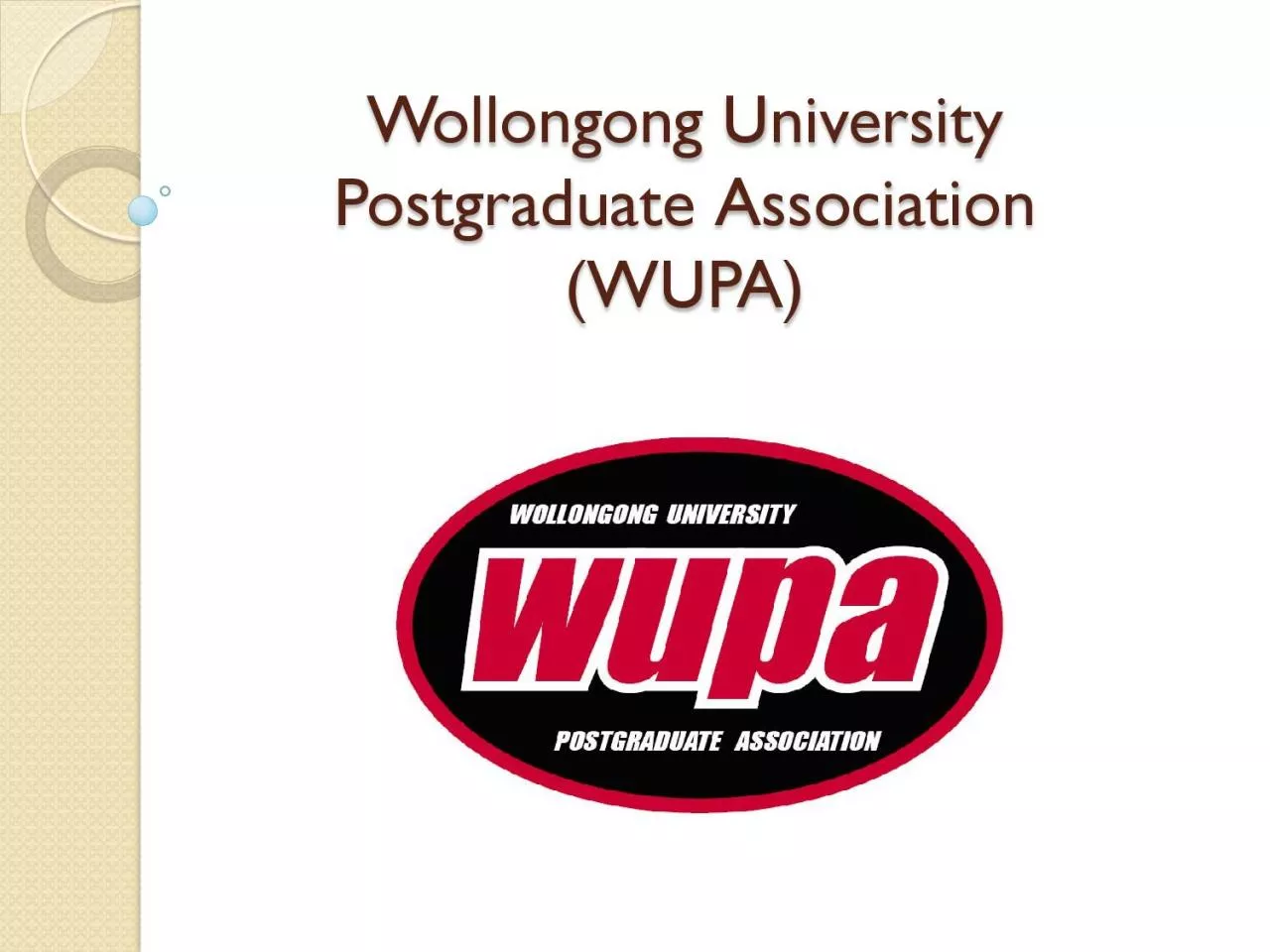 PDF-Wollongong UniversityPostgraduate AssociationWUPA