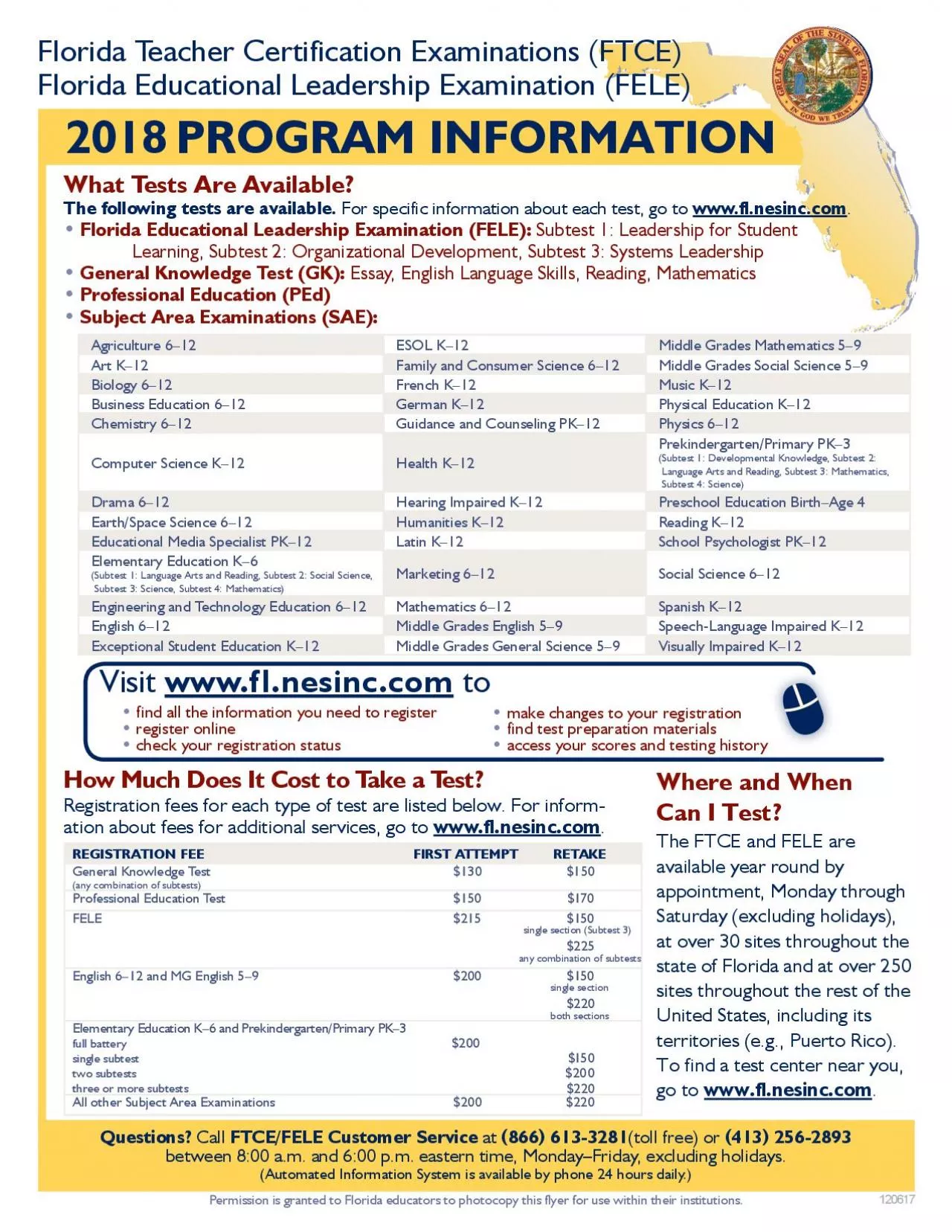 PDF-Florida Teacher Certification Examinations FTCE