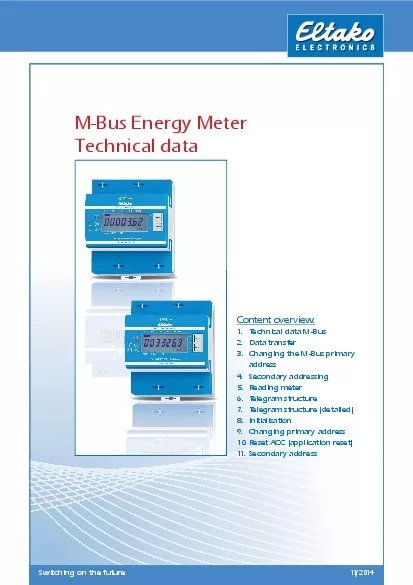 MBus Energy MeterTechnical data