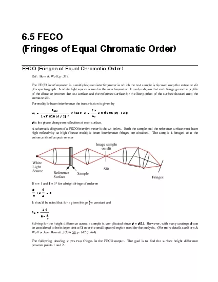 used in the interferometer  It can be shown that each