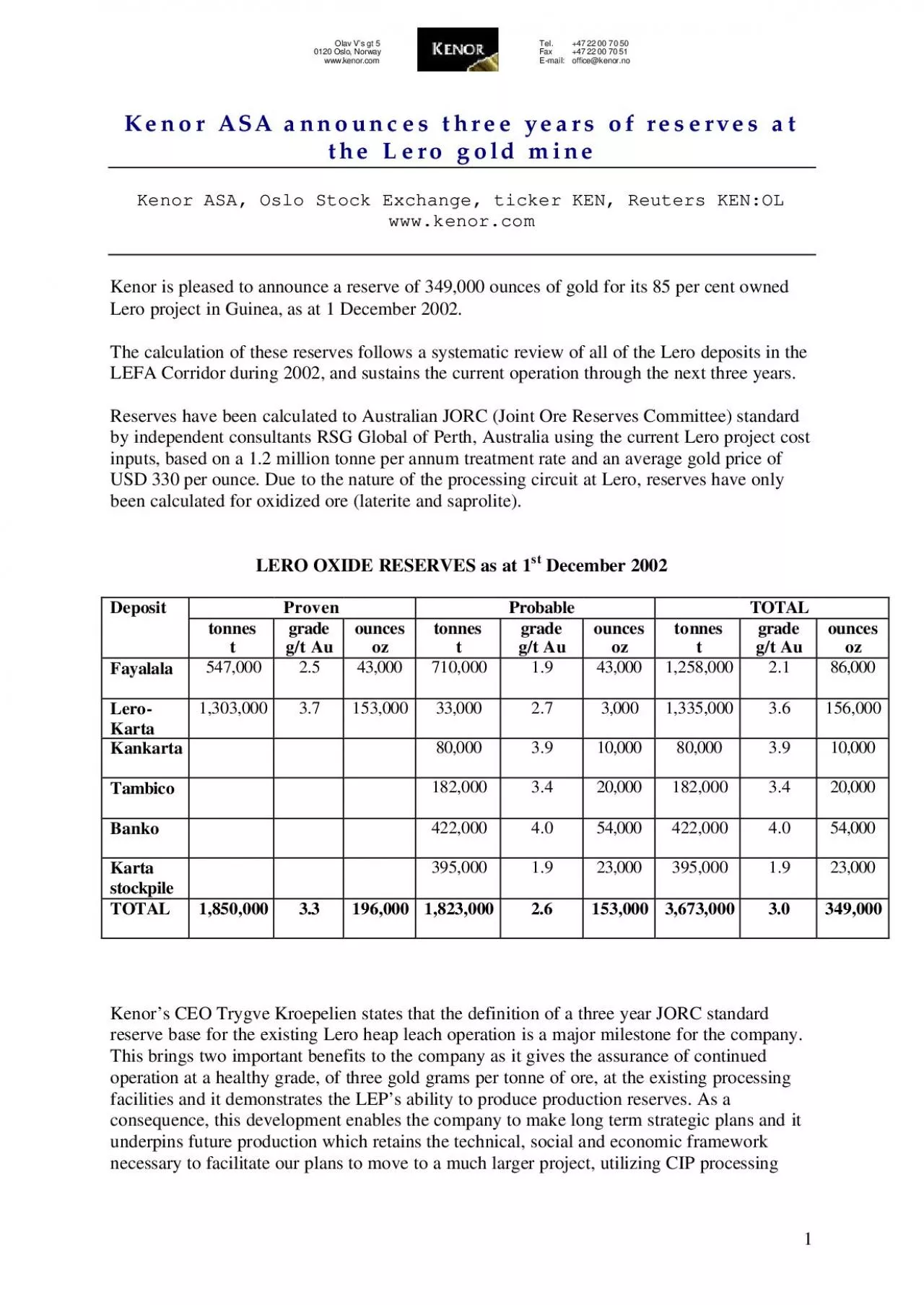 PDF-47 22 00 70 50 Fax 47 22 00 70 51 E officekenorno